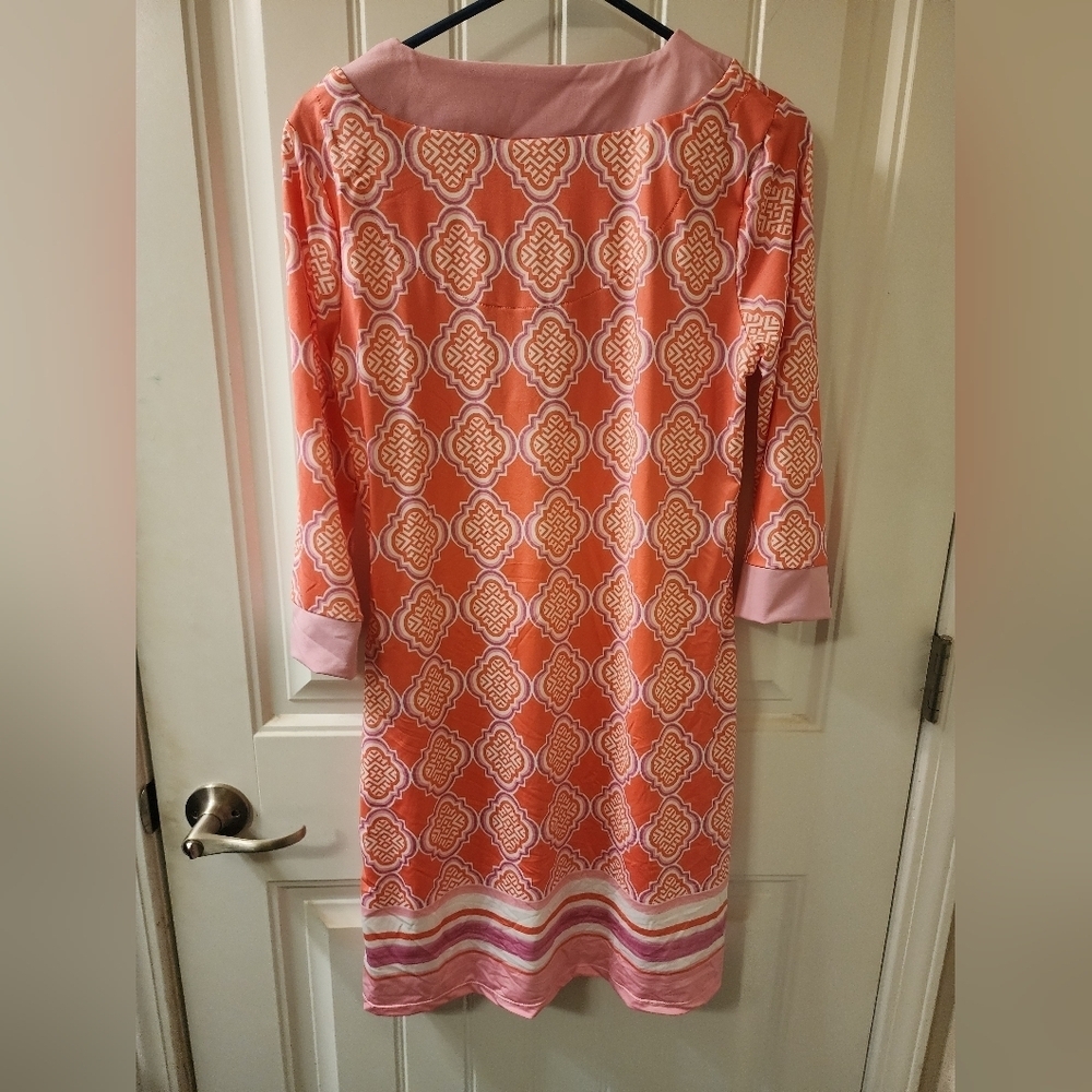 NWT Cabana Life Coral Geo Tunic Dress UPF 50+ Size Small - Picture 4 of 4